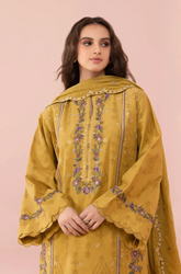 Sapphire - 3 Piece -Dhanak Embroidered Suit - SN0001